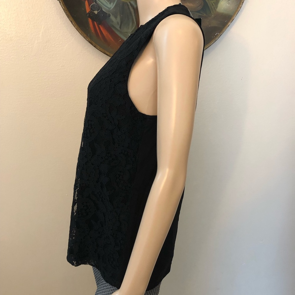 NEW Lauren Ralph Lauren Black Lace Sleeveless Top - Picture 8 of 11